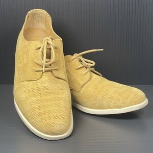 Born Golden Tan Perforated Suede Lace-up Oxford Women's Size 11